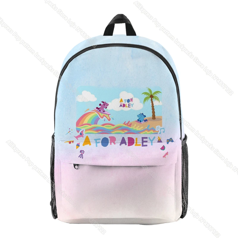 Tas Sekolah Gambar 3D Harajuku A untuk Adley Ransel Notebook Muda Kawaii Tas Travel Anak Laki-laki/Perempuan Tahan Air Oxford