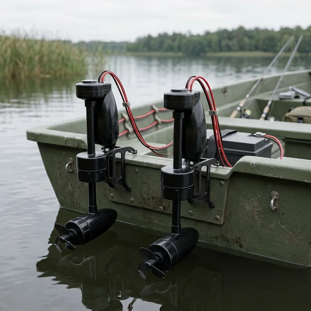 For Flytec 2011-5 Bait Boat Motor Kit 2 Motors 2 Propeller Guards ABS Construction for Reliable Water Operation