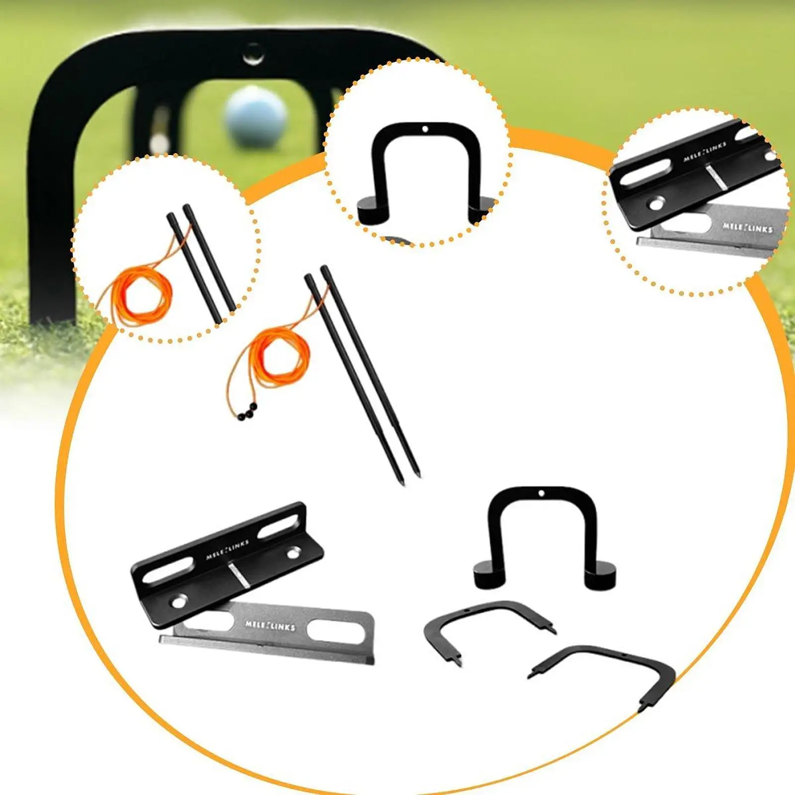 Golf Putting Aid Training Equipment Putter Target Guide Line Putt Gates Improve Skills Portable Practice Set Auxiliary Tools