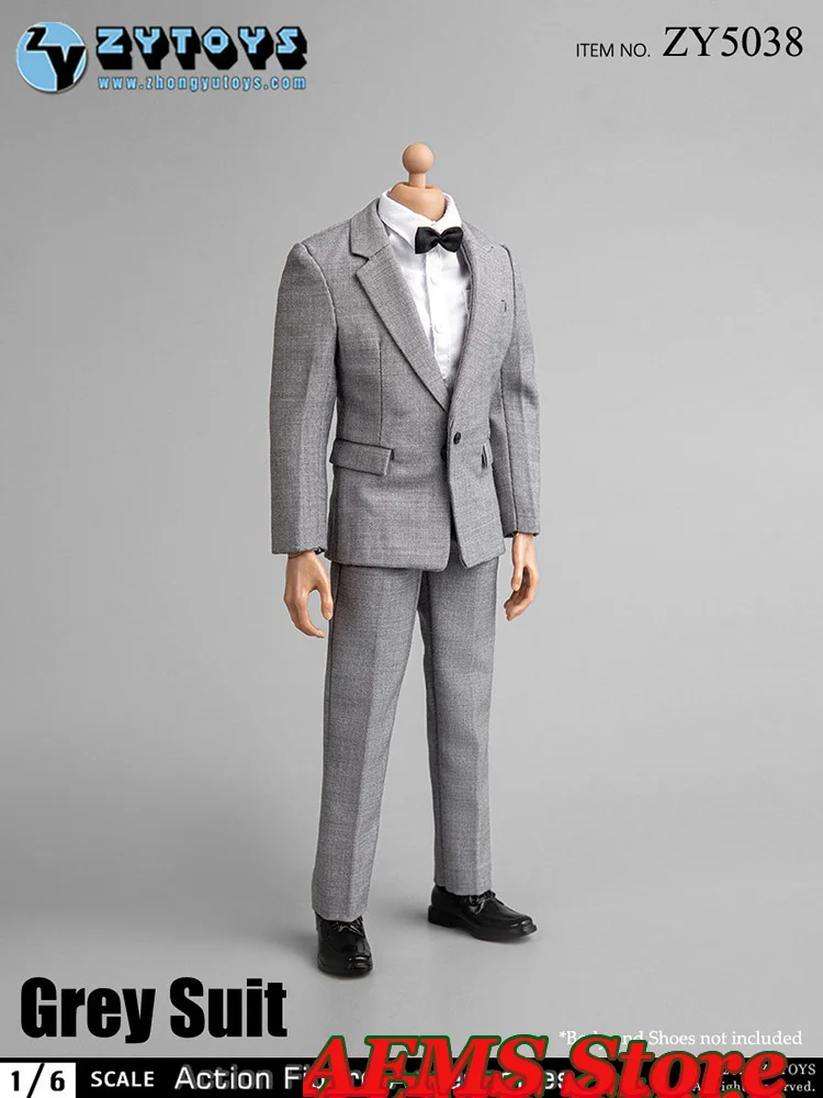 1/6 Men\'s Formal Business Suit Blazer Pants Classic Retro Dolls Jackets Clothes Set For 12Inch Action Figure Soldier Body Model
