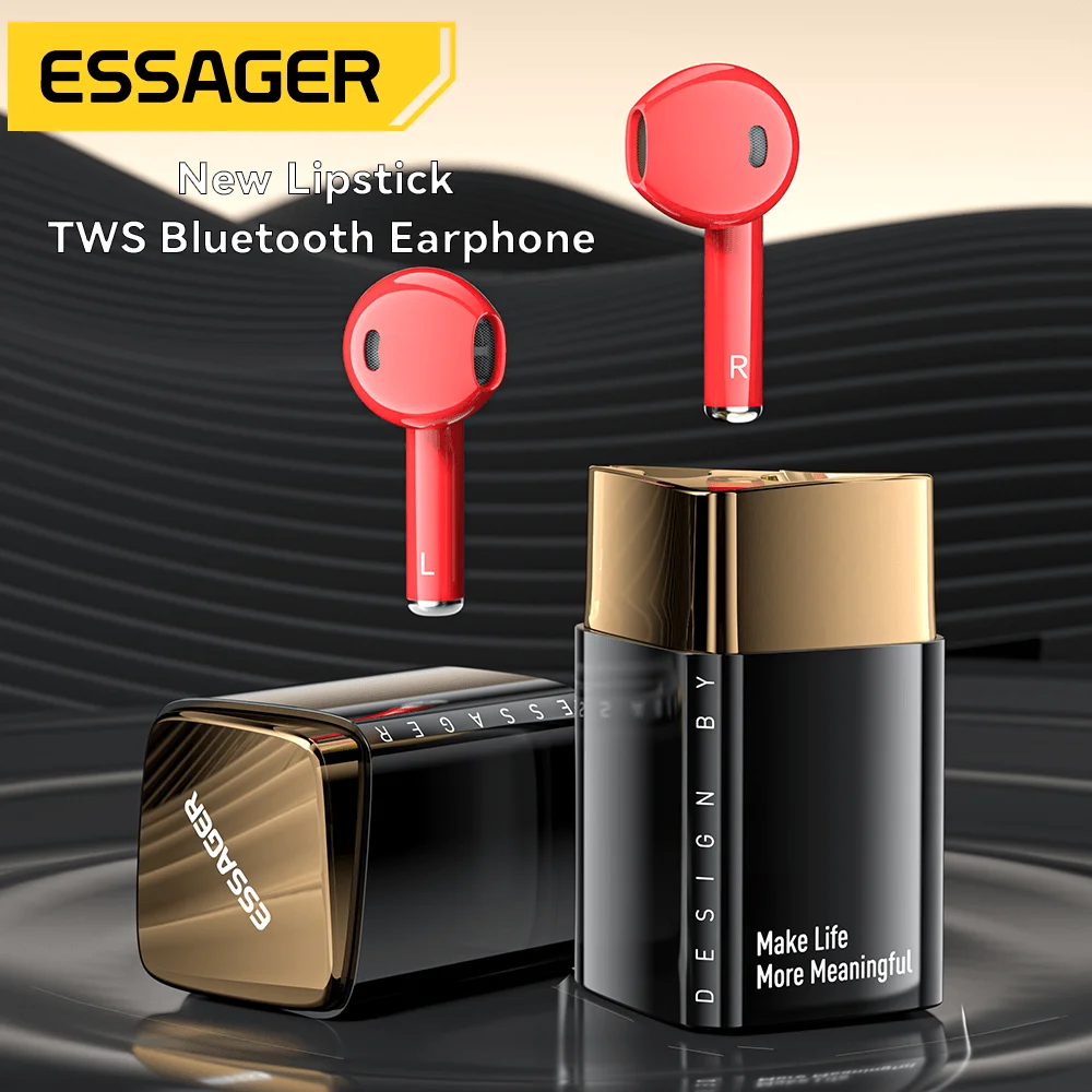 Lipstick Series Blue Tooth 5.3 Headphone ENC Noise Cancel HIFI Sound Sports Waterproof Music Gaming Headsets Bluetooth Earphone