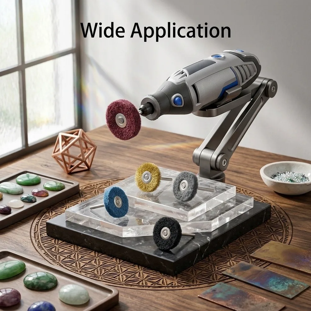 For Rotary Tool Buffing Wheel Kit 12 Pieces with Four Distinct Grits for Sequential Polishing Stages on Various Materials