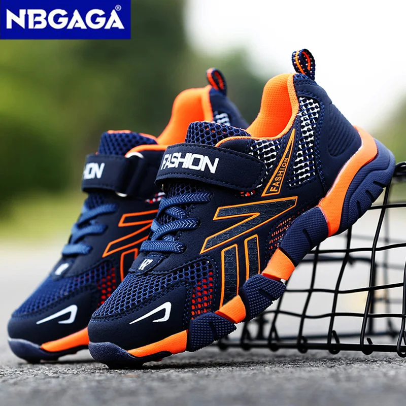 Kids Summer Fashion Sneakers Single Net Breathable Boys Tennis Shoes Sport Running Shoes Non Slip Leisure Trainers