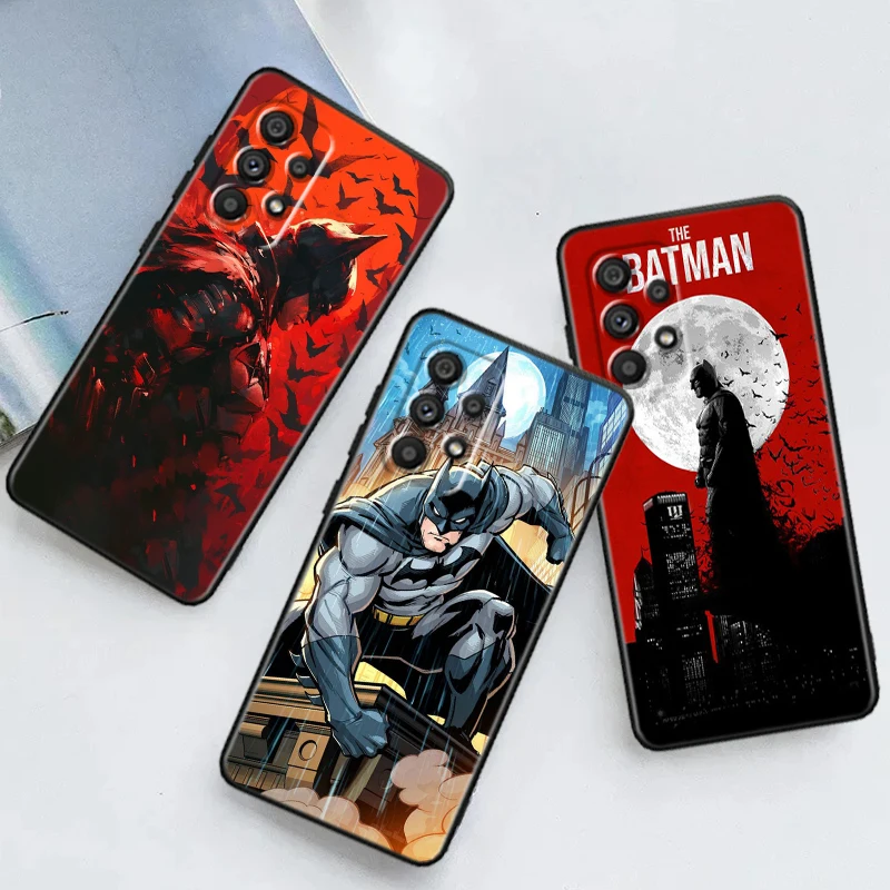 B-Batmans Cartoon Cool For Samsung Note 20 10 Ultra Plus A31 A14 A12 A70 A34 A25 A04 A05 A15 A24 5G Black Funda Phone Case