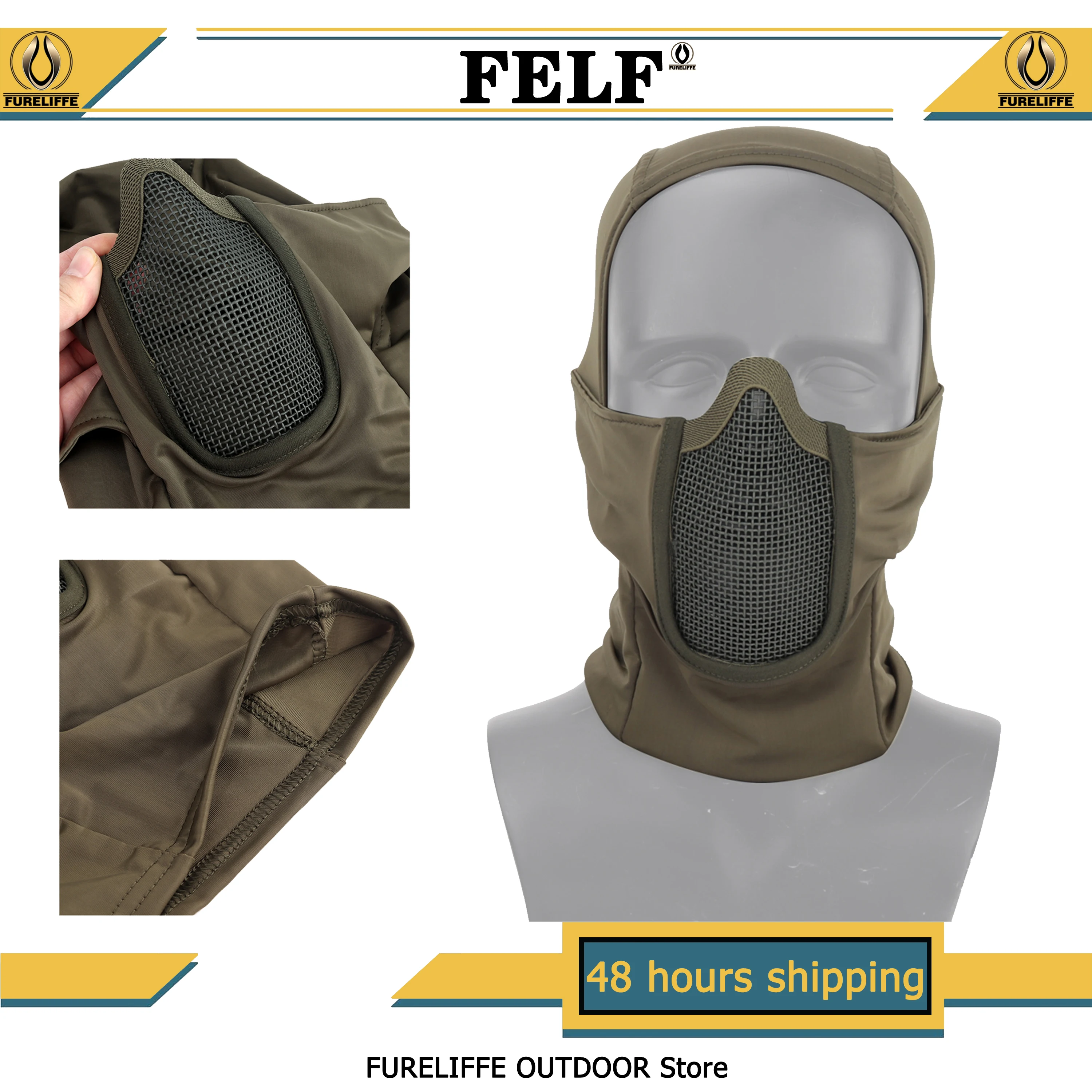 Shadow Fighter Headgear Full Face Half Steel Mesh Mask Motorcycle Airsoft Paintball Headgear Metal Mesh Hunting Protective Mask