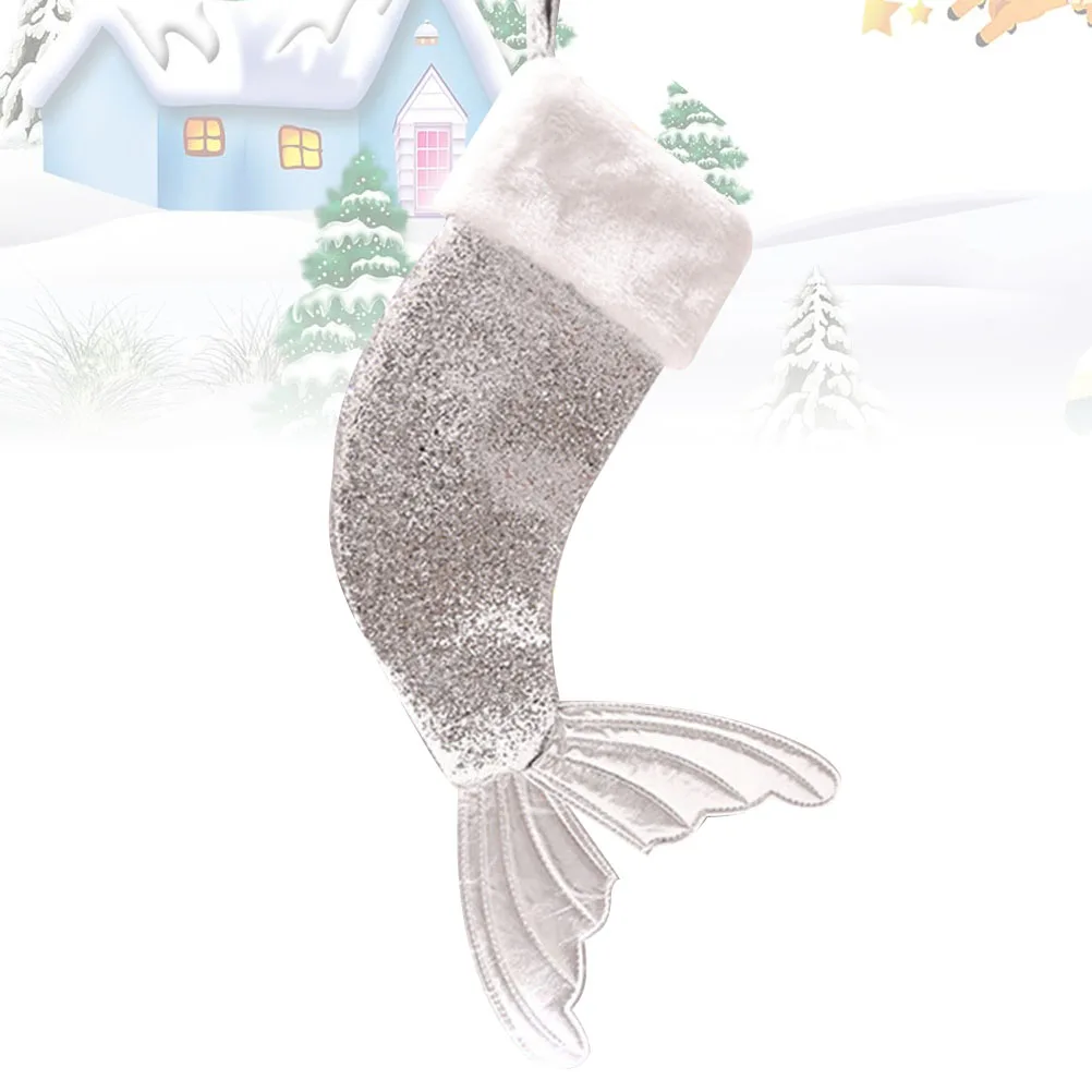 

Christmas Stocking Party Bags Xmas Craft Decorations Mermaid Stockings