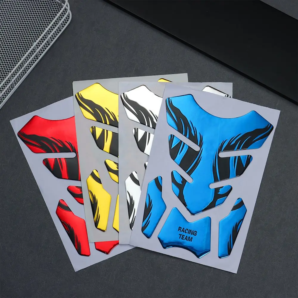 For Honda Yamaha Tankpad Sticker Fishbone 3D Tank pad Stickers Oil Gas Protector Cover Decoration Flame Motorcycle Accessories