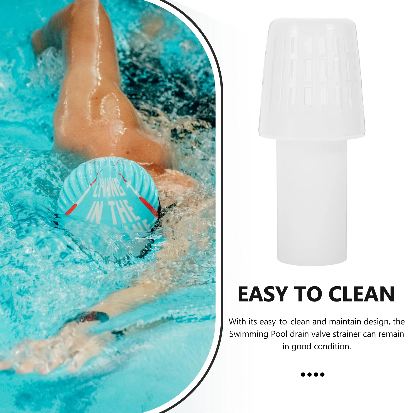 

Pump Bracket Screen Cap Drain Valve Strainer Filter Plastic Replacement for Water Outlet Group Pool Filter Accessories