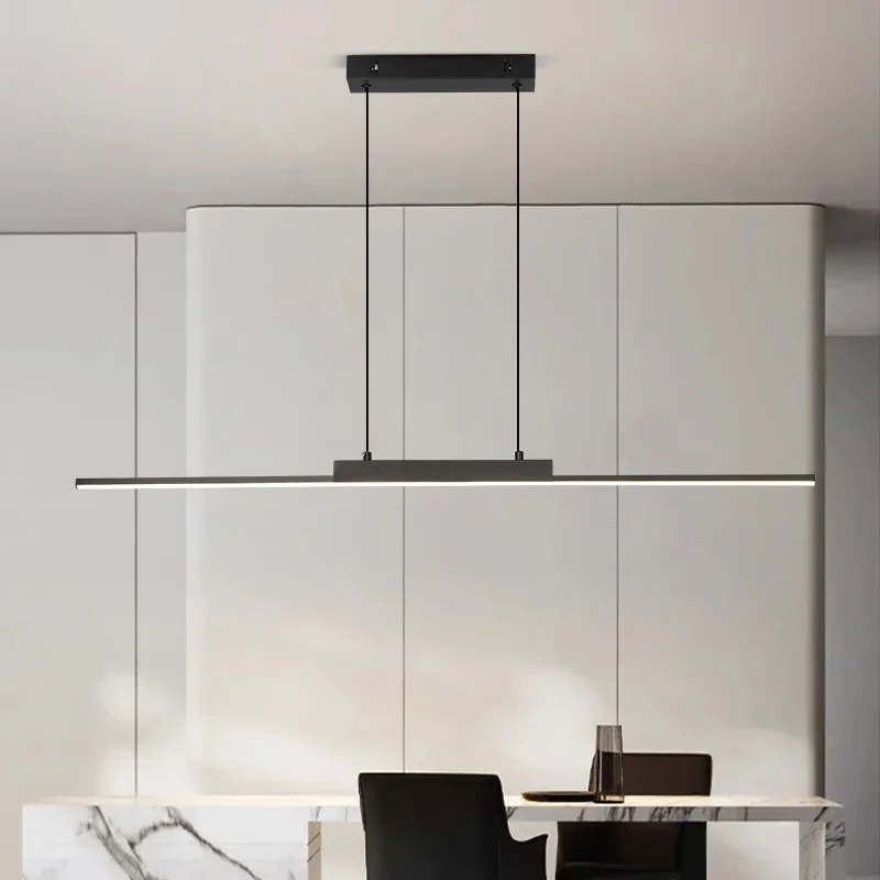 TechHPAcrylic LED 80/100cm Pendant Light Smart Control Long Strip Lights Living Room Kitchen Bedroom Hall Home Led Lighting Lus