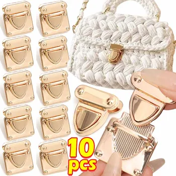 1/10pcs ผู้หญิงล็อค Clasp DIY CRAFT กระเป๋ากระเป๋าจับหัวเข็มขัดโลหะ Snap Clasp ปิดกระเป๋าสตางค์ตัวยึดกระเป๋าสตางค์ BUCKLE Totes