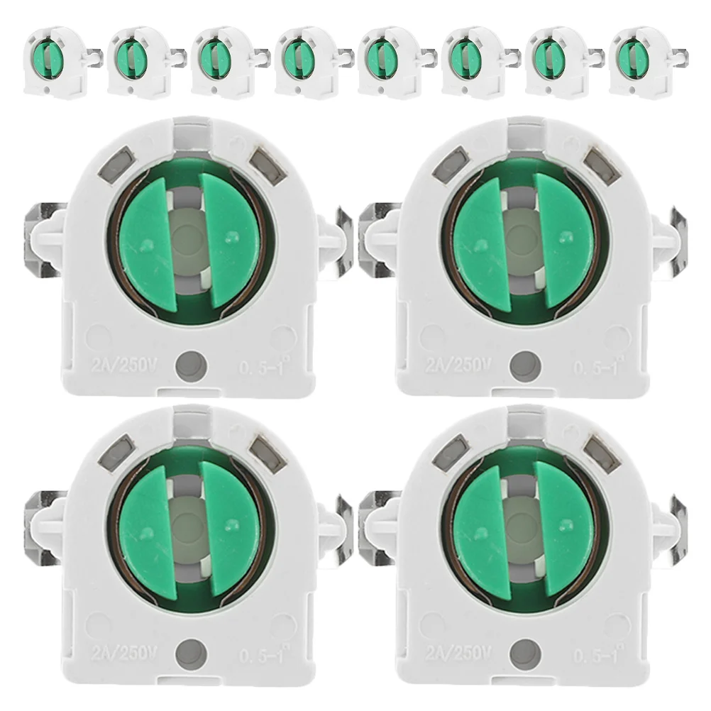 

12Pcs Grid Lamp Holder Fluorescent Tube Light Socket Base for LED Fluorescent Lamps Replacement Easy Install Home Office