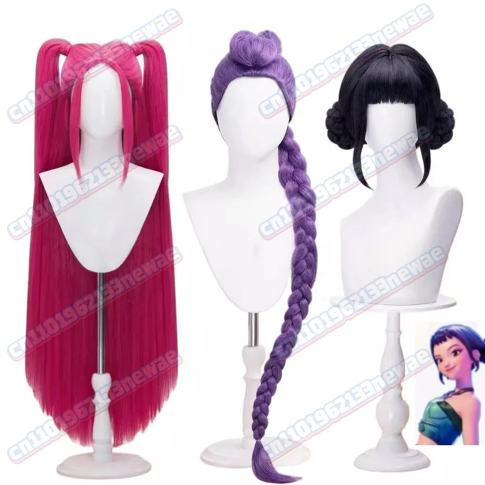 

Anime KPop Demon Hunters Superstar Rumi Mira Zoe Cosplay Wig Halloween Party Roleplay Heat Resistant Synthetic Wig Carnival Prop