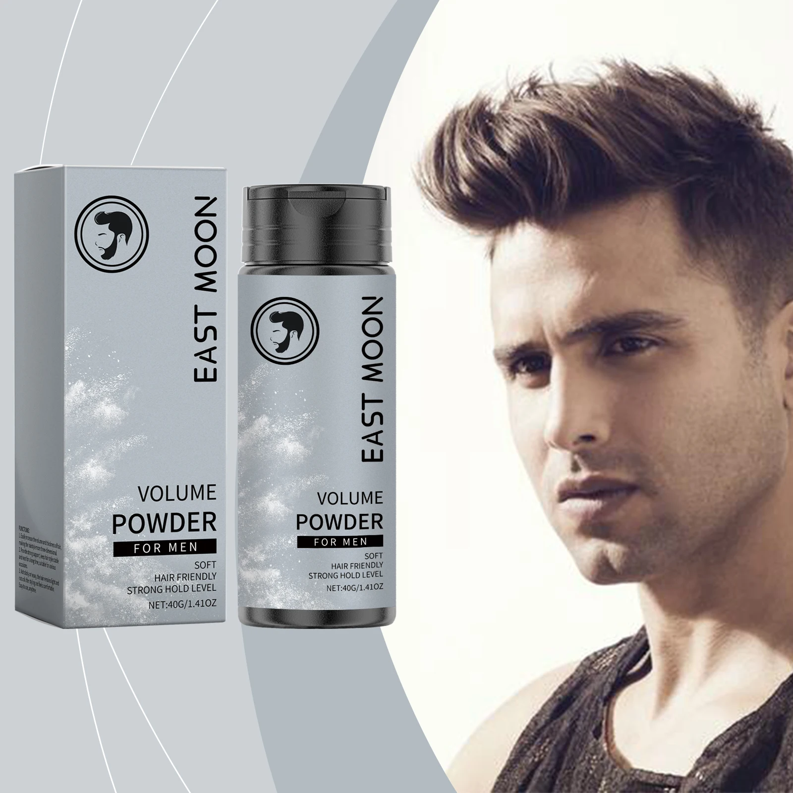 

Men's Texturizing Hair Powder, Oil Control Leave-In Styling, Boosts Root Volume, Easy Bangs Use, Natural No-Trace