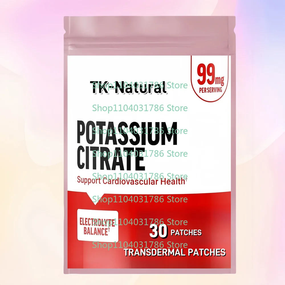 

30 трансдермальных пластырей с цитратом калия для поддержания здоровья сердечно-сосудистой системы и восстановления электролитного баланса