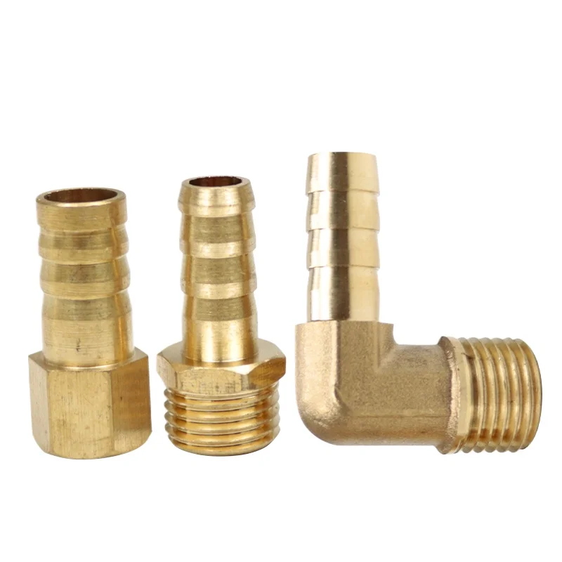 

1/8" 1/4" 3/8" 1/2" 3/4" 1" NPT Мужской Женский 1/8-1" Шланг с зазубринами Хвостовой ниппель Прямой колено 90 градусов Латунный фитинг для труб Соединитель
