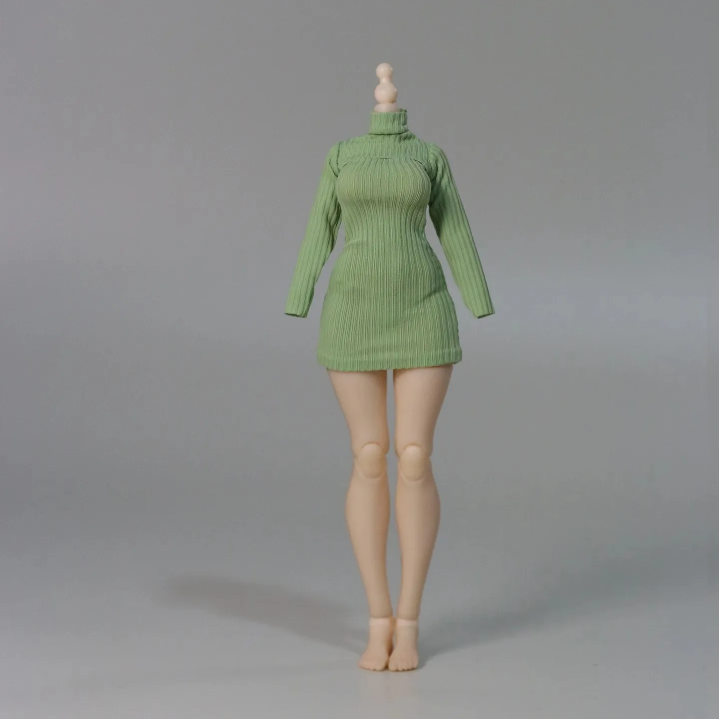 JZ811 1/12 ชุดเดรสคอสูงเปิดอกแบบมีลายเกลียวสำหรับตุ๊กตาเมชาสาว อุปกรณ์เสริมเสื้อผ้าสำหรับฟิกเกอร์แอคชั่นขนาด 6 นิ้ว มีสินค้าในสต็อก