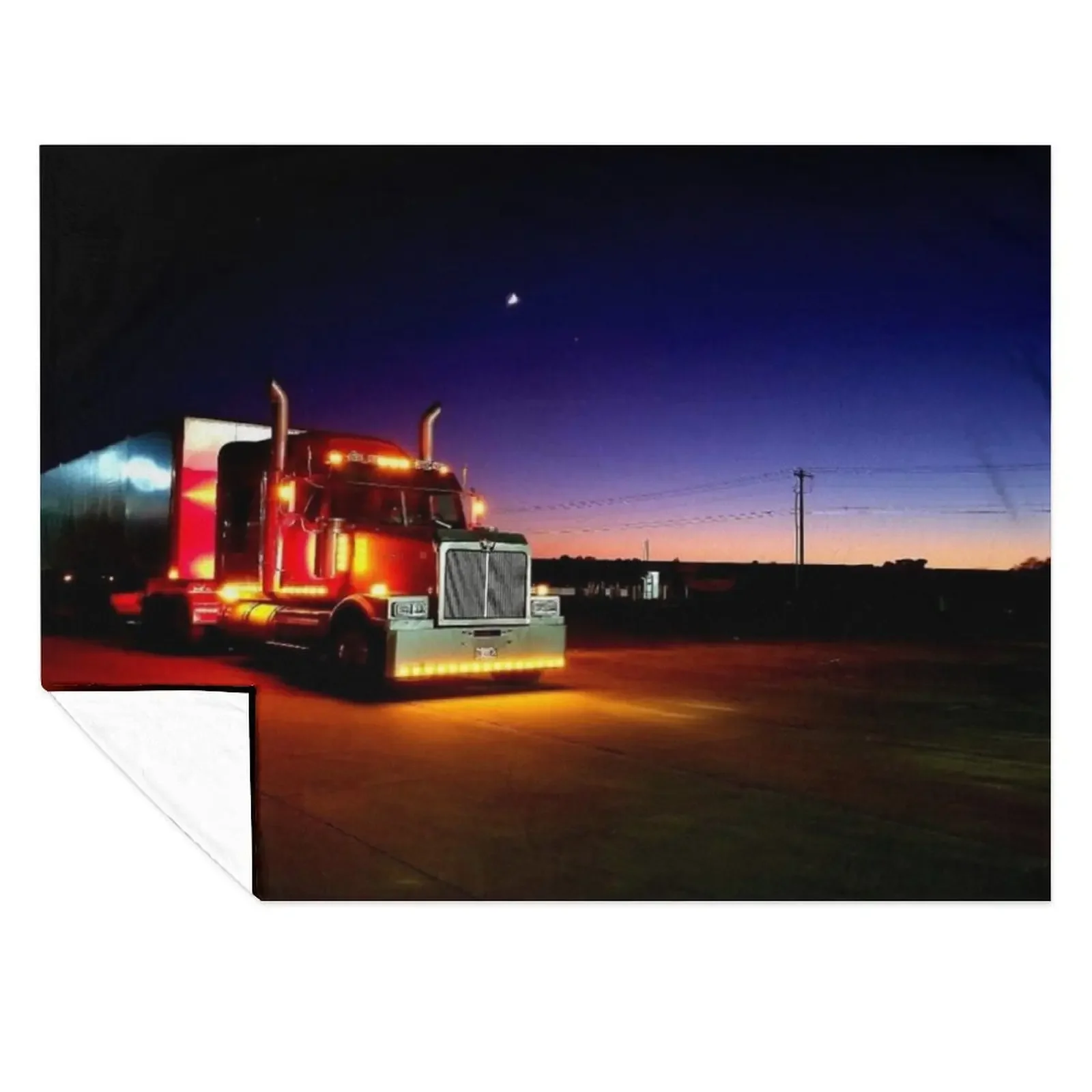 

Chris's Western Star Big Rig Throw Blanket Soft Plush Plaid blankets ands Furrys Moving Blankets