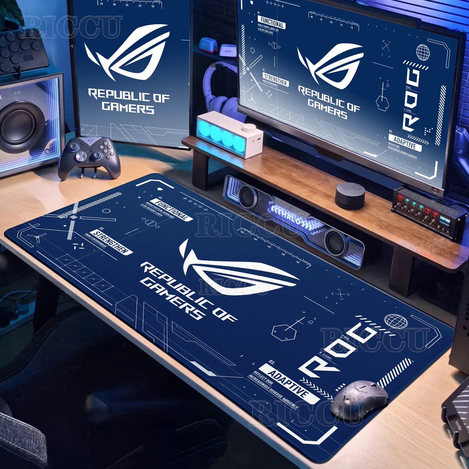 

PC Gaming Large ASUS Mouse Pad Colorful Playmat Gamer Desk Mat Office Speed Computer XXL ROG Accessories Setup Gaming Decoration