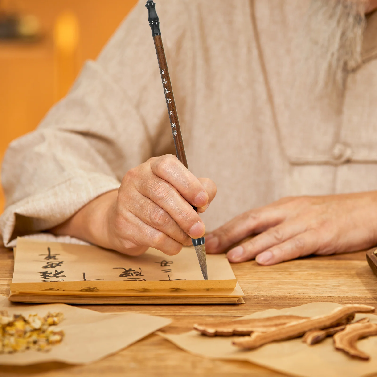 Juego de pinceles de caligrafía china, pincel de tinta tradicional, punta fina, escritura suave, bolígrafo artístico para pintar, juego de bolígrafos de caligrafía Sumi, 7 Uds.