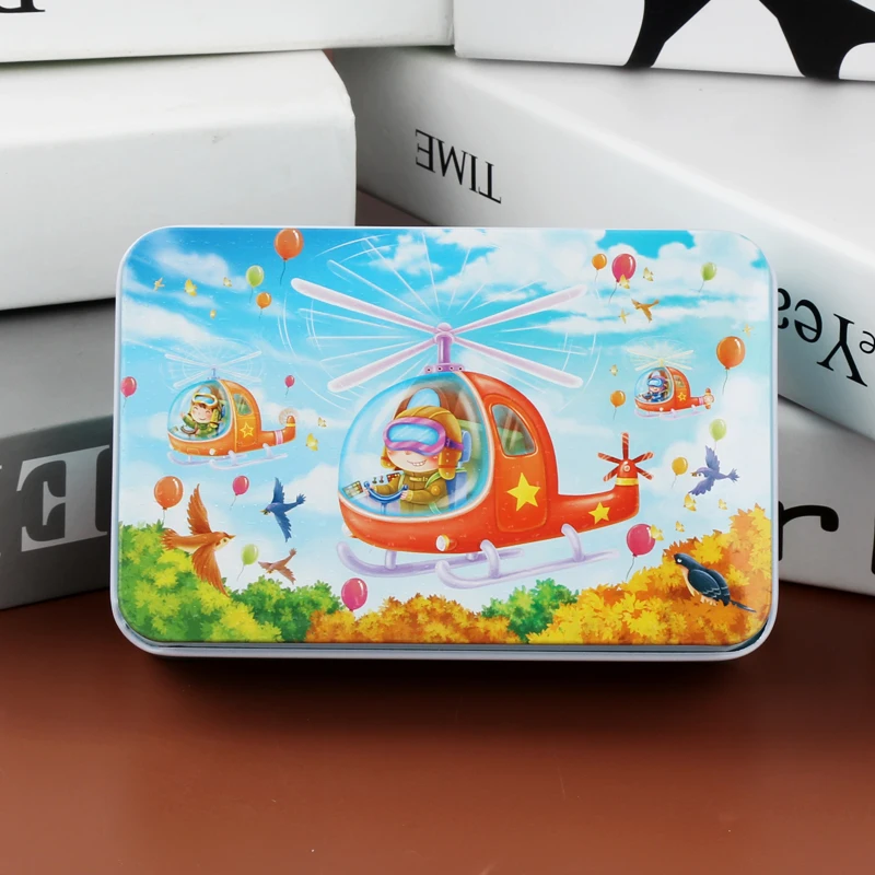 New Children 60 Pieces Wooden Puzzle Kids Cartoon Animal Vehicle Wood Toy Jigsaw Baby Early Educational For Christmas Gift Toys