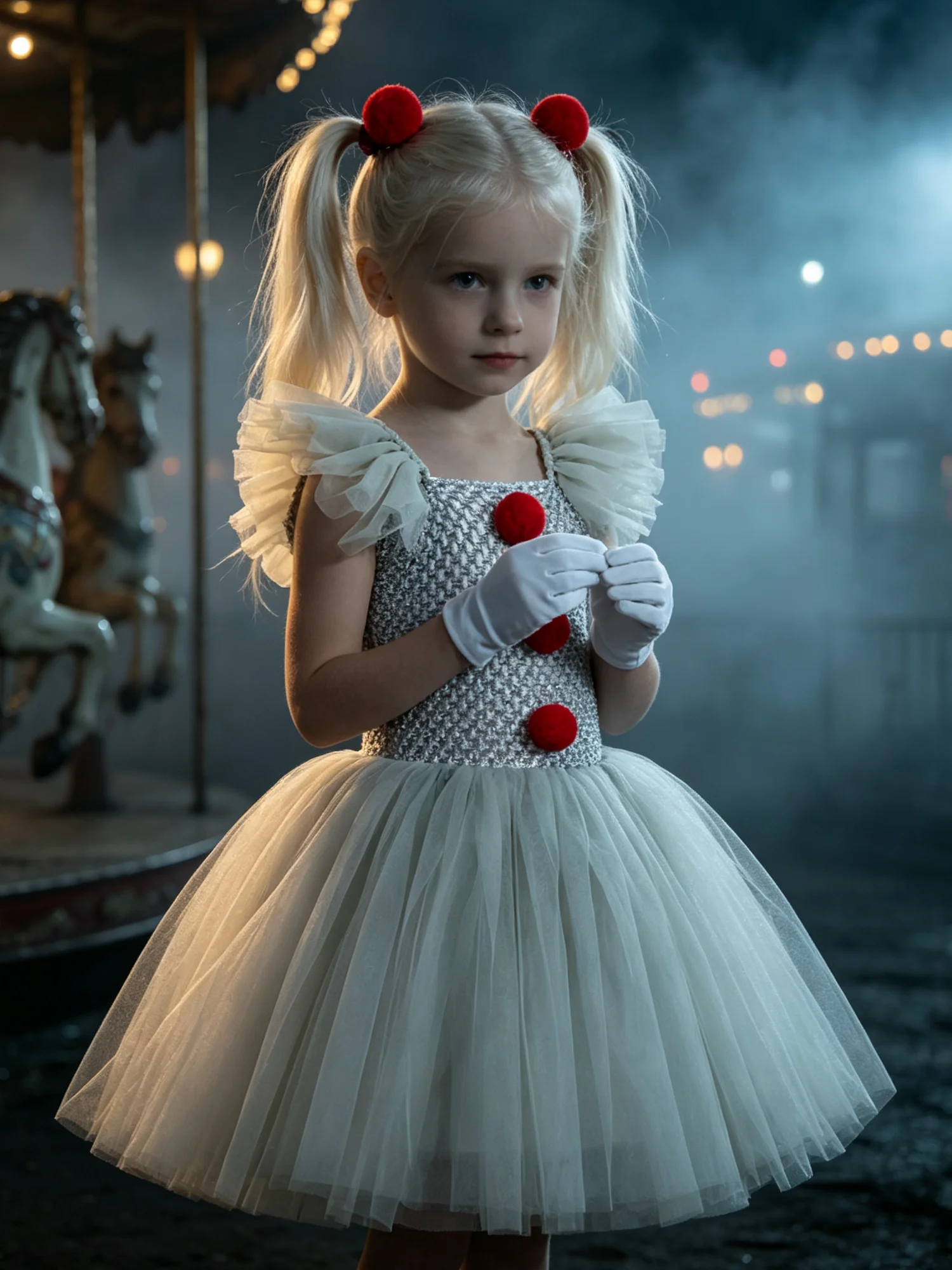 Halloween costume, girls' dress, Gothic vampire clown princess dress, role-playing costume