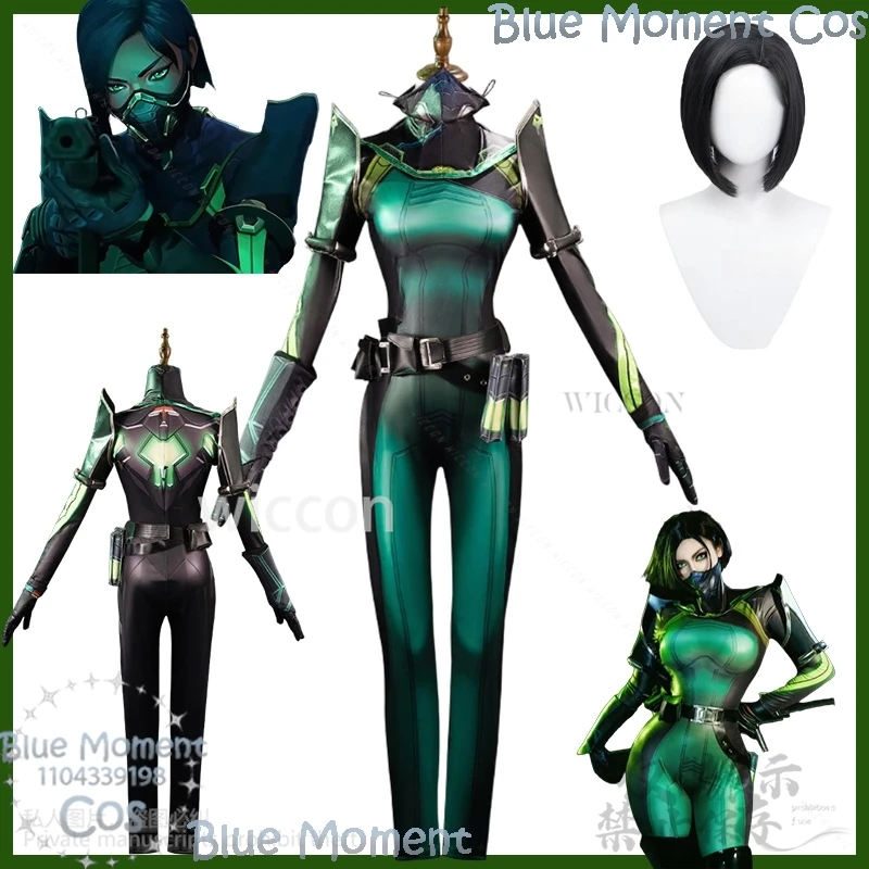 

Viper Cosplay Anime Game VALORANT Snake Jumpsuit Sexy Uniform Wigs For Halloween Christmas Party Girl Woman Comic Con Customized