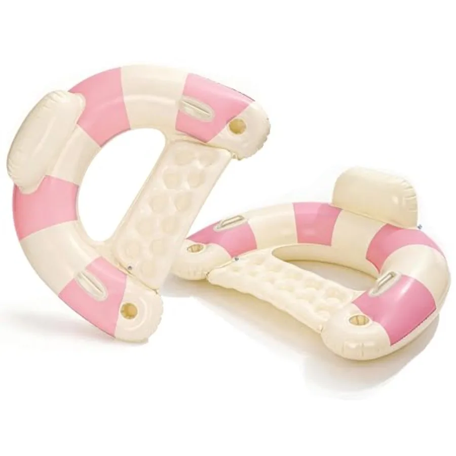 

Надувные плавательные круги для взрослых (2 шт.): большие пляжные круги для озера, летнего отдыха и водных развлечений, синие и красные