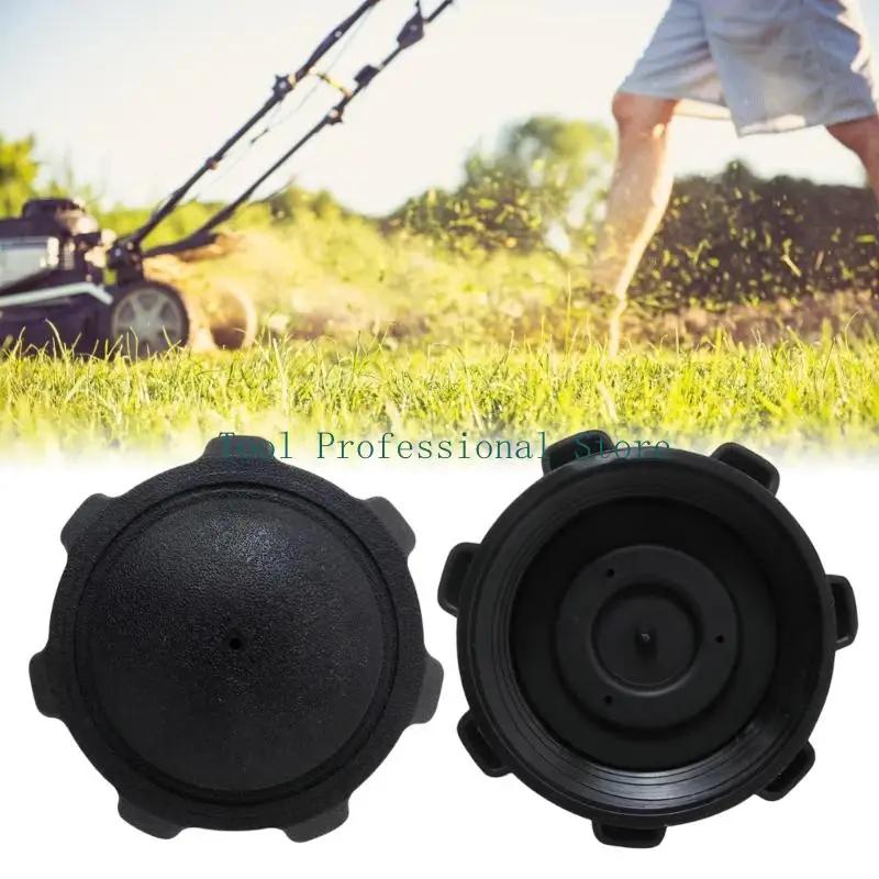57QF Yard Equipment Gas Cap Set, 2 Pack Lawn Mower Replacement Cover with Threaded Vented Design, 3 Inch Outer Diameter and