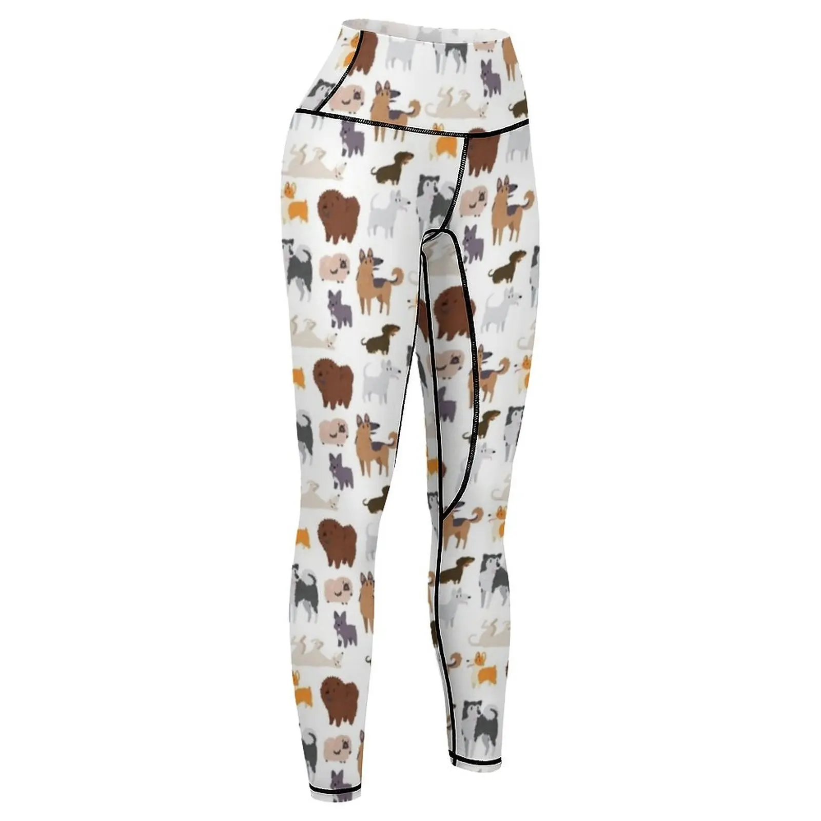 Dog Breeds Pattern Leggings Women's pants legging gym active wear sporty woman gym Womens Leggings