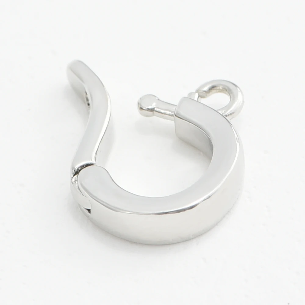 1PCS 18K Gold Plated Pendant Bail Clasps Connector Fastener DIY Accessories Hinged Necklace Enhancer Jewelry Materials For Women