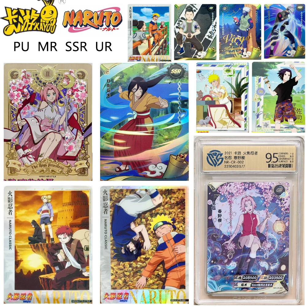 Коллекционные карточки NARUTO KAYOU UR SSR MR: Учиха Саске, Харуно Сакура, Хатаке Какаши. Красочные блестящие карточки, праздничный подарок.