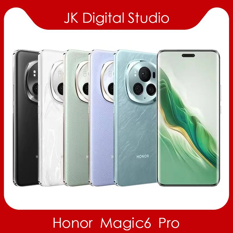 Google Play New Honor Magic6 Pro Magic 6 Pro 5G Mobile Phone 6.8inch OLED Snapdragon8 Gen3 50MP 80W 5600Mah NFC MagicOS 8.0 OS