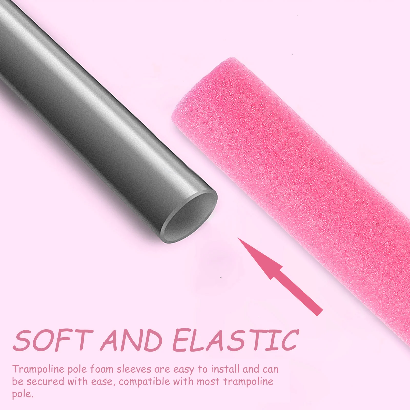 

10PCS 40CM Trampoline Pole Covers Foam Padding Sleeves for Metal Poles Safety Accessories Protective Tubing Slide Kit