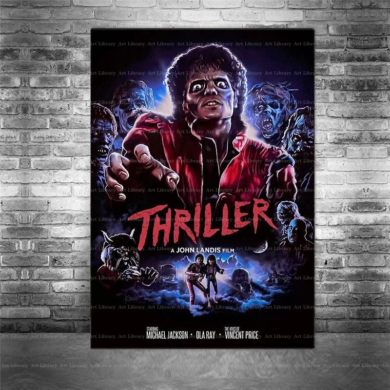Singer Michael Jackson Pop Music Album Poster Classic Song Thriller Canvas Painting Prints Wall Pictures Home Decor Gifts