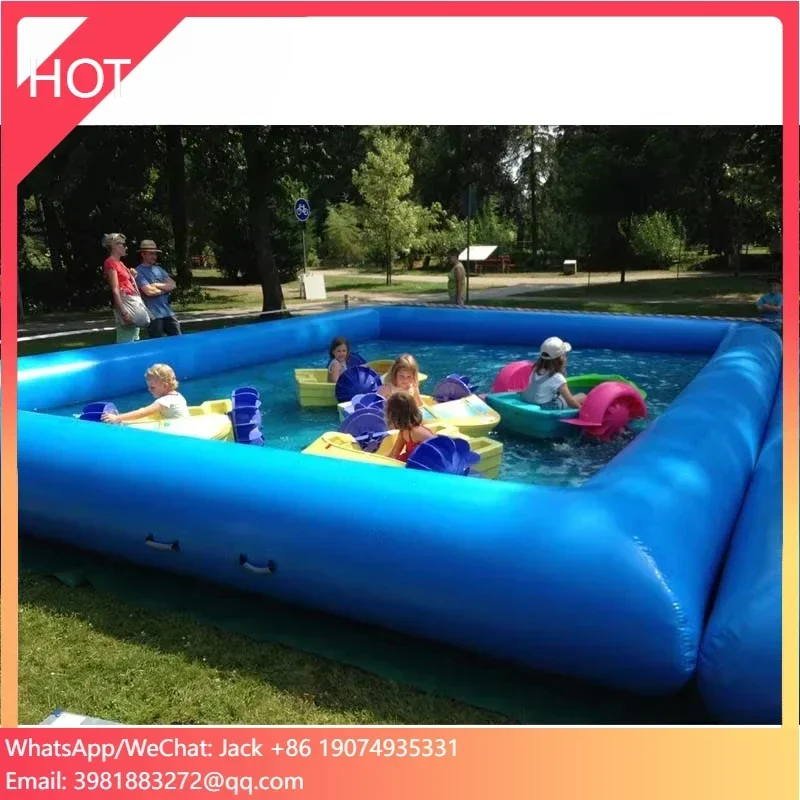 Customized Cube Inflatable Water Pool Summer Sport Game With Air Pumps