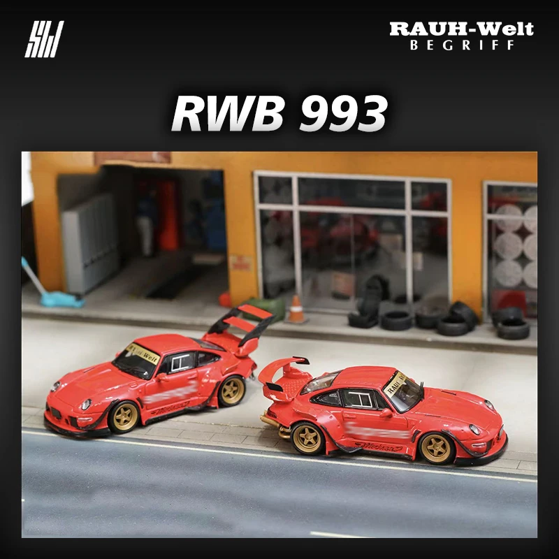 

SW 1:64 RWB 993 Red Diecast Diorama Car Model Collection Miniature Toy Street Weapon