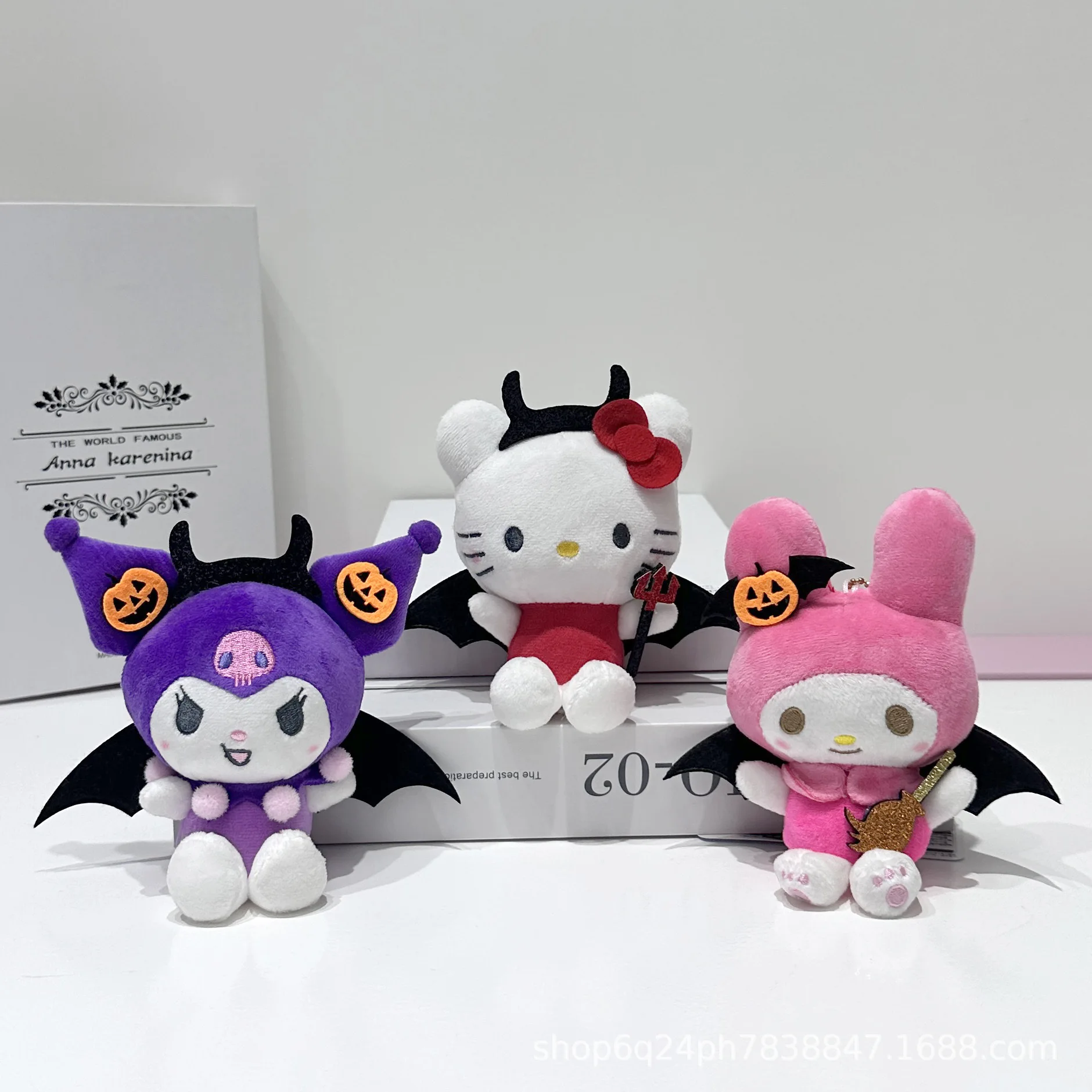 

Sanrio 12CM Hello Kitty Halloween Cartoon Toys Stuffed Animals Plushies Plush Doll Toys Kawaii Adults Keychain Pendant Kid Gifts