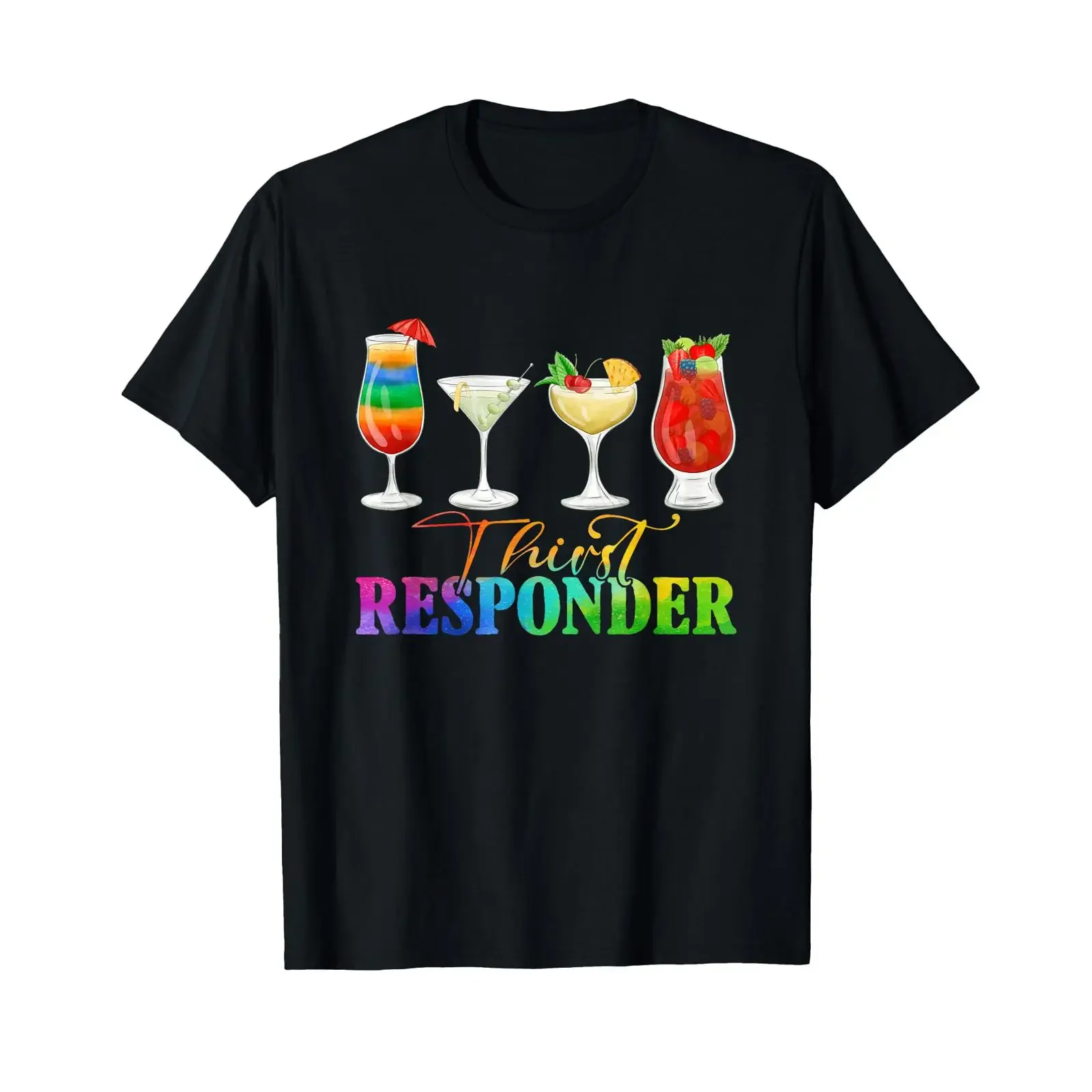 Thirst Response Responder Funny Bartender Mixologists T Shirt vintage Washed Unisex fashion Stylish Breathable streetwear