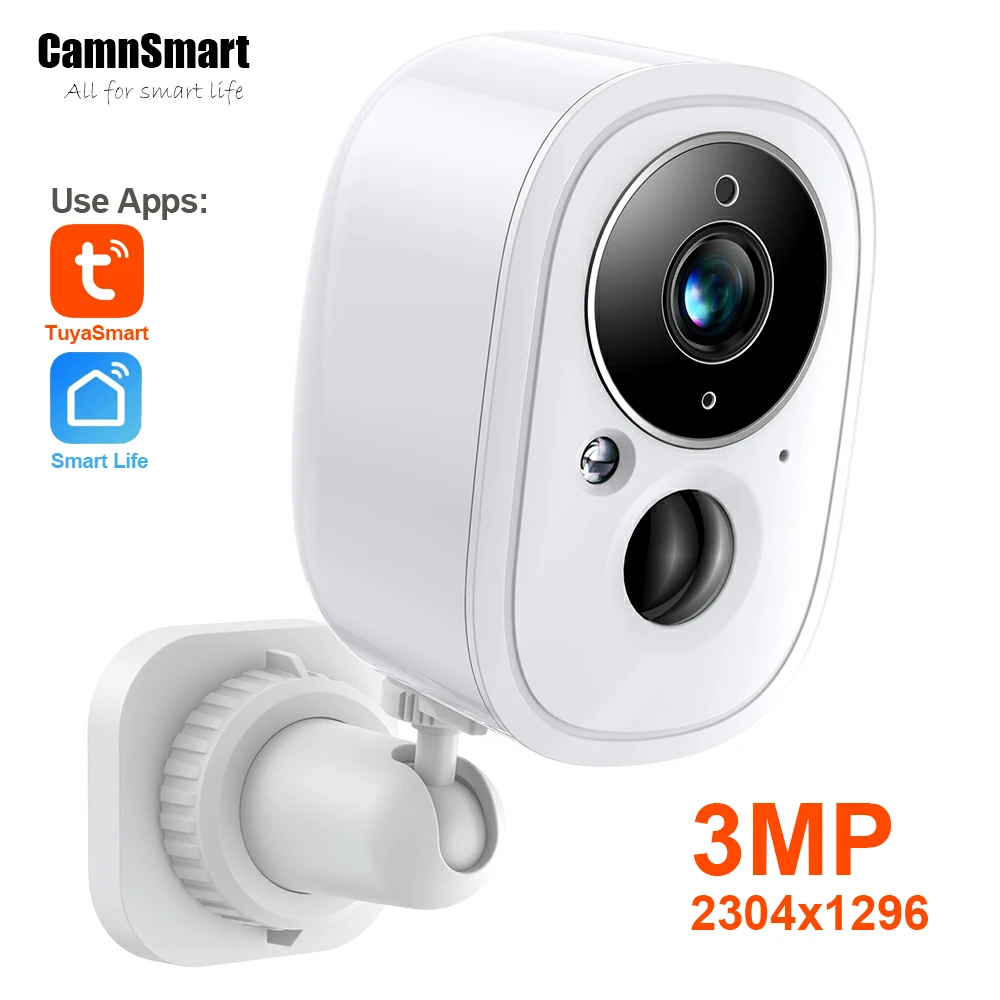 

3MP Tuya HD Battery Camera Wifi 5200mAh Rechargeable Low Power CCTV Outdoor IP Video Surveillance Home Security Cam PIR Motion