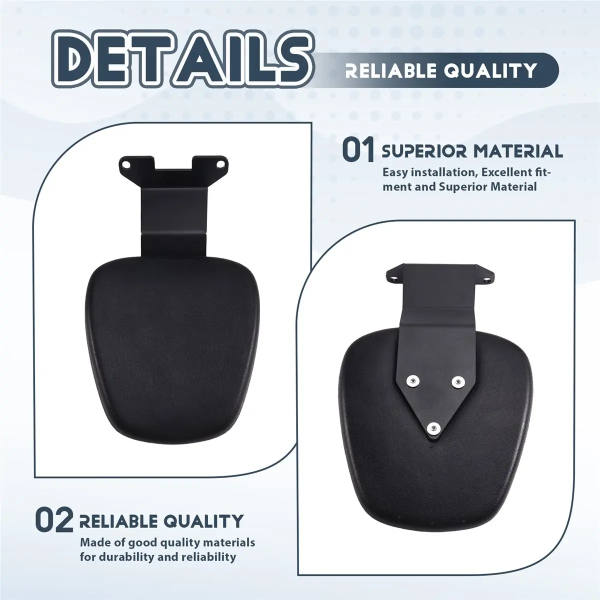 A23Z Motorcycle Passenger Rear Support Backrest Seat Cushion Lumbar Backrest for VOGE CU625