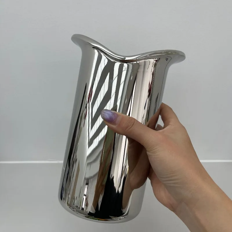 Stainless steel red wine ice bucket model room Nordic design champagne single ice storage