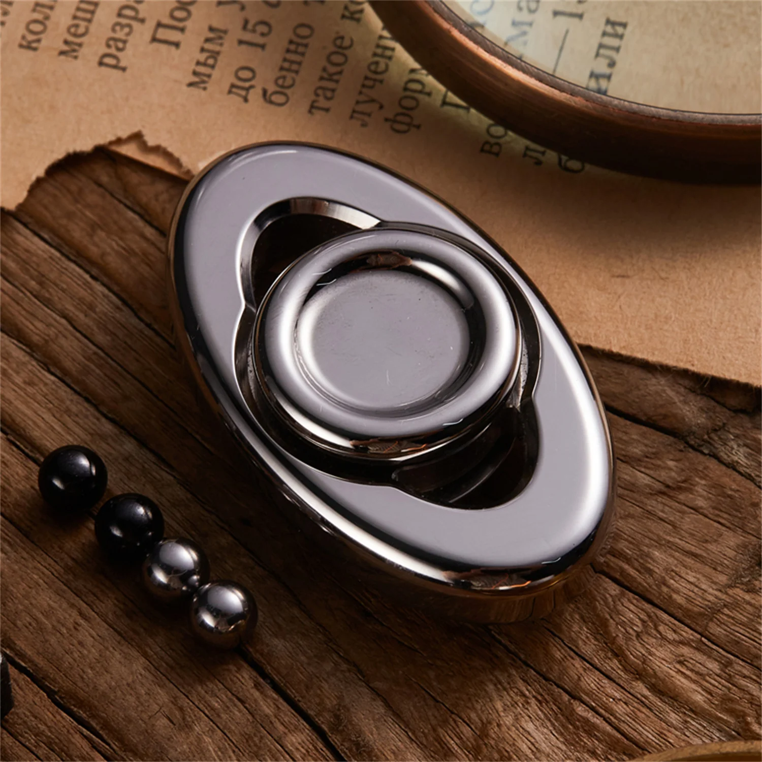 T-MAX Stainless Steel Fingertip Gyro EDC Stress Relief Toys Fidget Spinner Office Gift