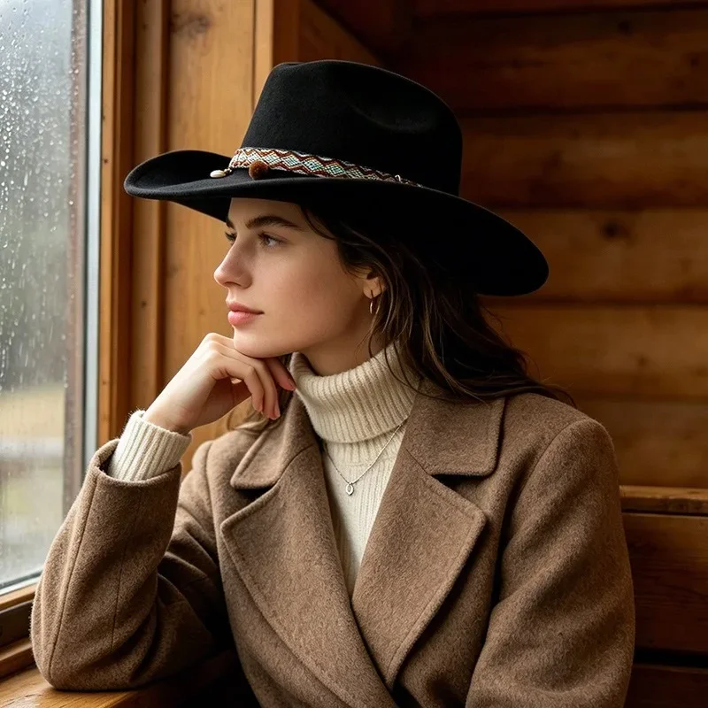 Unisex Autumn Winter Vintage Wool Felt Hat Outdoor Sun Protection Cap EU US Style
