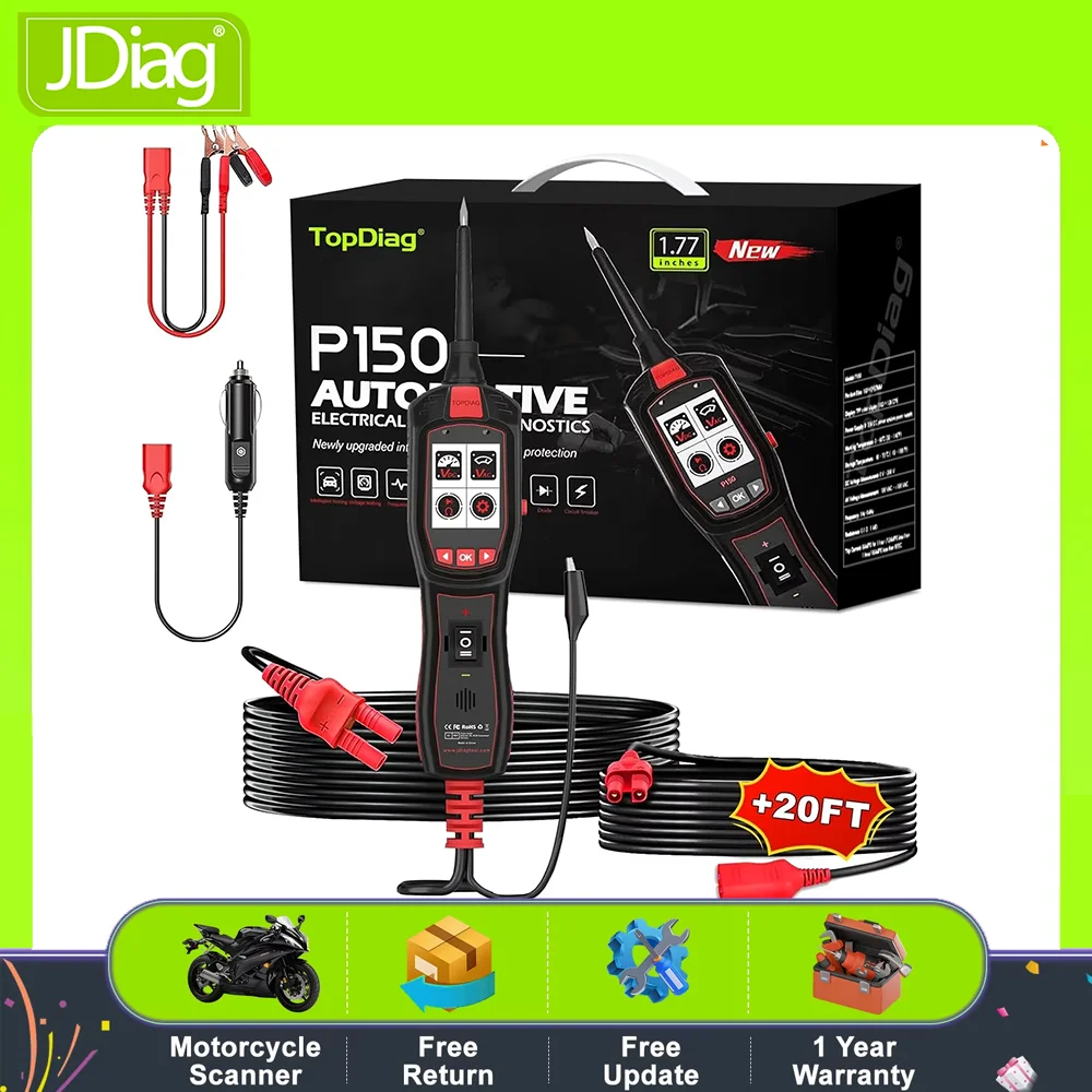 

Topdiag P150 Cars Electrical Tester For 6V-30V, Short Circuit Breaker Finder Tool Automotive Circuit Tester Voltage Tester Tools