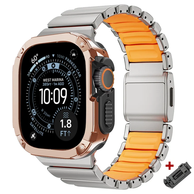 高級チタンストラップ+プラスチックケース Apple Wat - Titanium Sport Watch のレビューと価格