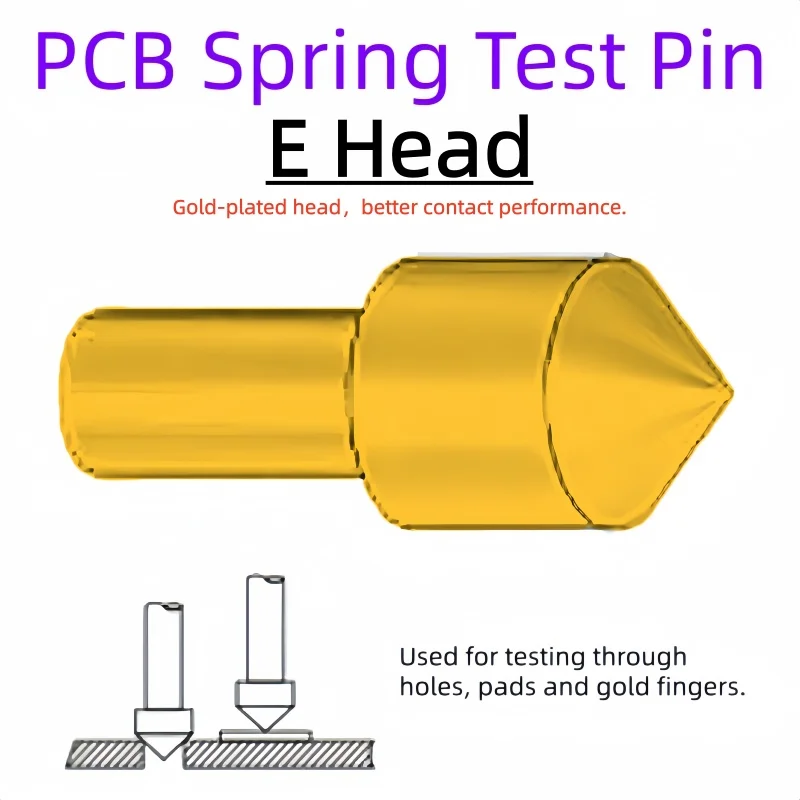 Gold-plated E Conical/cone/spear Head PCB Test Spring Test PinP50-E PL50-E P75-E P11-E PM75-E PL75-E P160-E P100-E P125-E P156-E