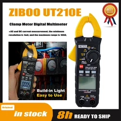 ZIBOO UT210E miernik cęgowy multimetr cyfrowy ręczny RMS AC/DC, ZIBOO i600E 600Amp cęg prądu przemiennego, 4mm wtyczka bananowa.