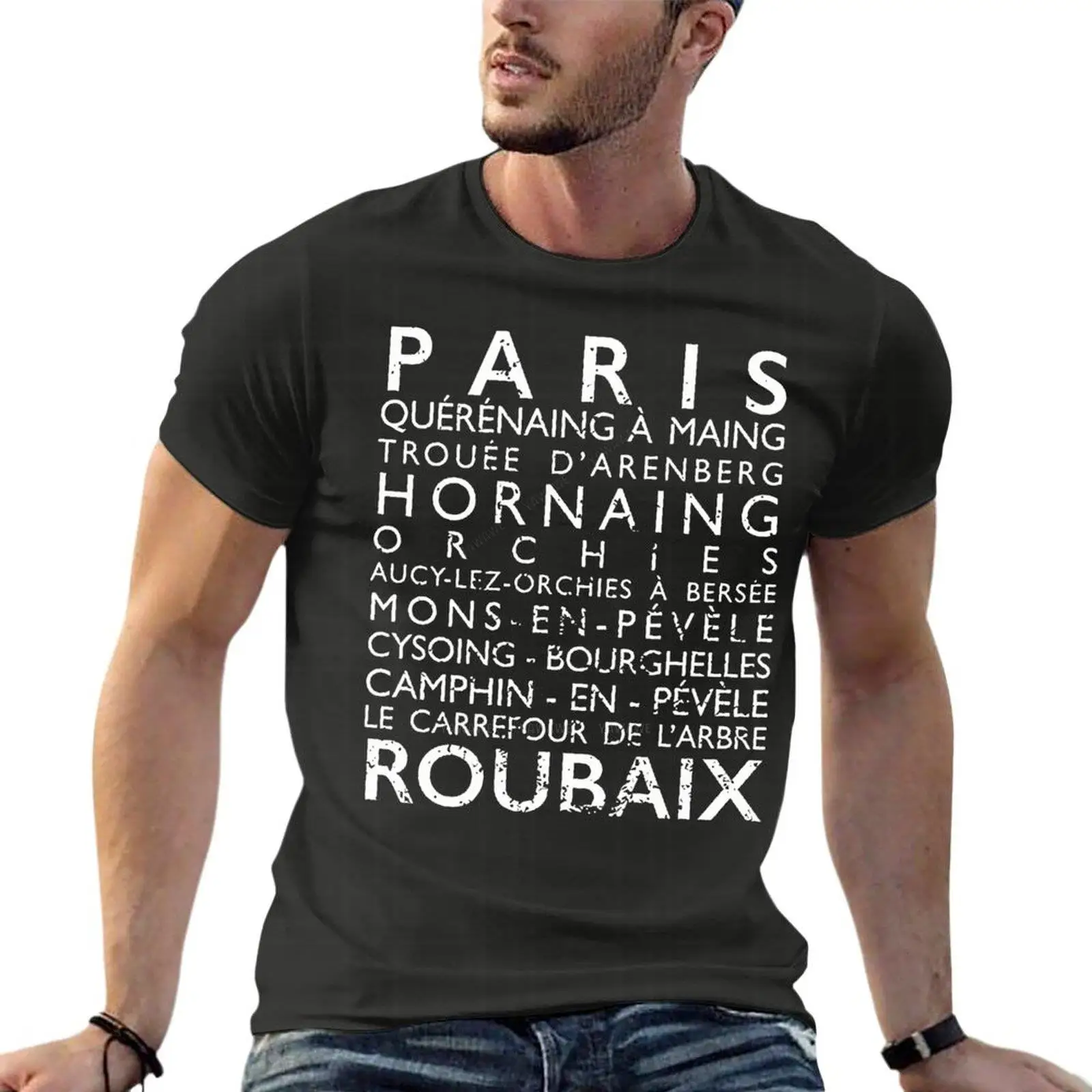Paris Roubaix Monuments Classics Pro Cycling Oversize Tshirt Summer Mens Clothes Cotton Streetwear Large Size Tops Tee