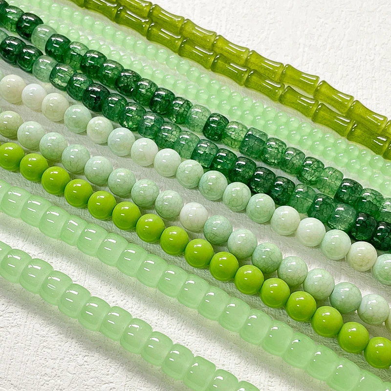 20pcs Glass Glass Beads Diy Jewelry Accessories Handmade Beaded Bracelet Necklace Bracelet Material