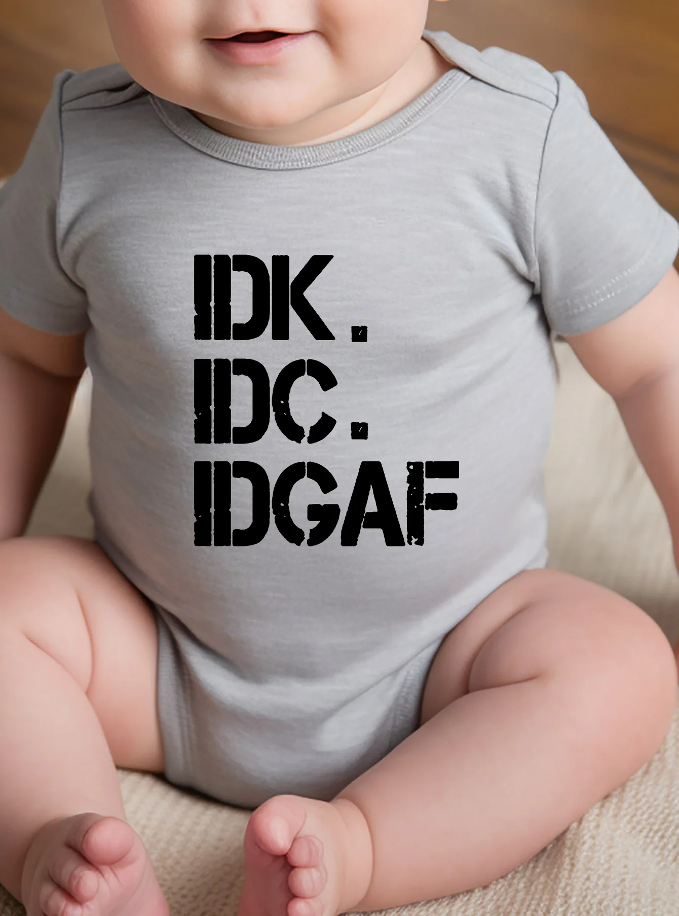 Комбинезон для новорожденных, с коротким рукавом и принтом